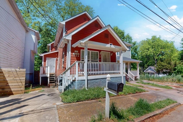 view of front of property with a porch