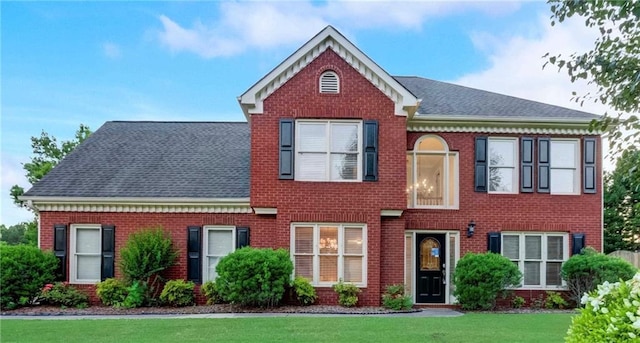 view of front of house with a front yard