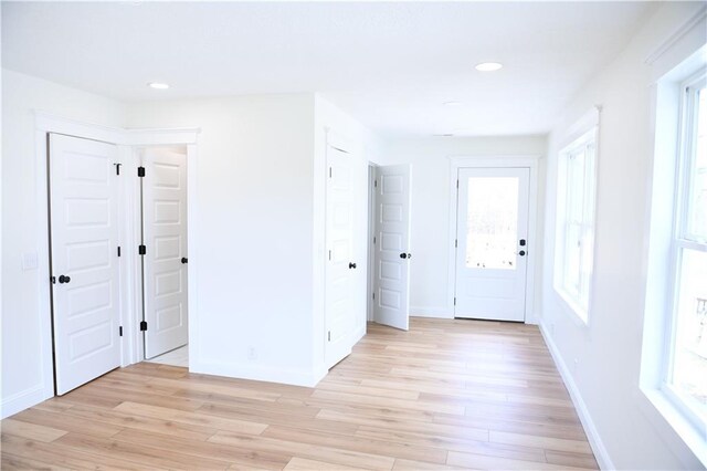 446 Brown Bridge Rd, Chatsworth, GA 30705 - foyer entrance with light wood-type flooring, baseboards, and recessed lighting