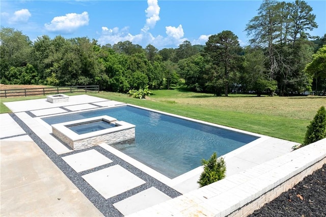 5651 Old Wilkie Rd, Gainesville, GA 30506 - view of pool featuring a patio area, an outdoor fire pit, and a pool with connected hot tub