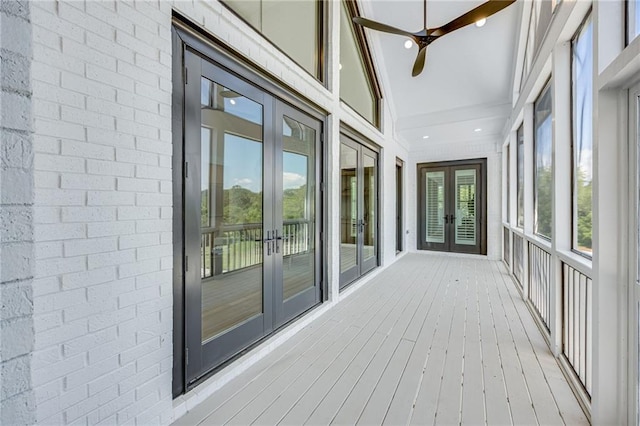 5651 Old Wilkie Rd, Gainesville, GA 30506 - unfurnished sunroom featuring french doors