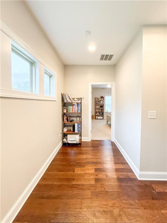 810 Pressing Dr, Alpharetta, GA 30004 - hall featuring baseboards and wood finished floors