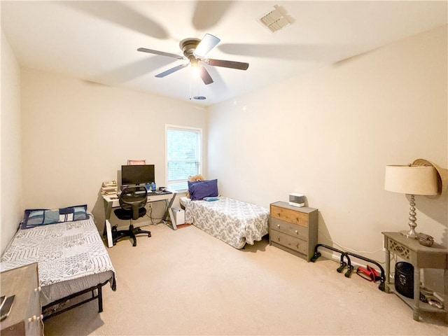 810 Pressing Dr, Alpharetta, GA 30004 - bedroom with carpet, a desk, and a ceiling fan