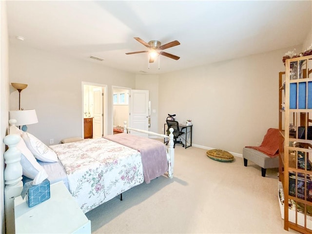 810 Pressing Dr, Alpharetta, GA 30004 - bedroom with light colored carpet, baseboards, and ceiling fan
