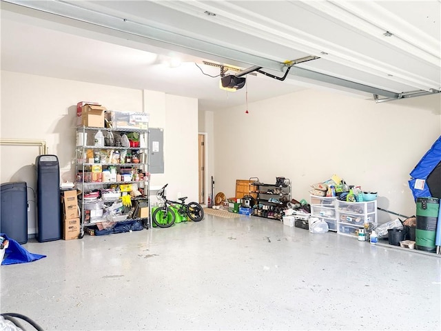 810 Pressing Dr, Alpharetta, GA 30004 - garage with electric panel and a garage door opener
