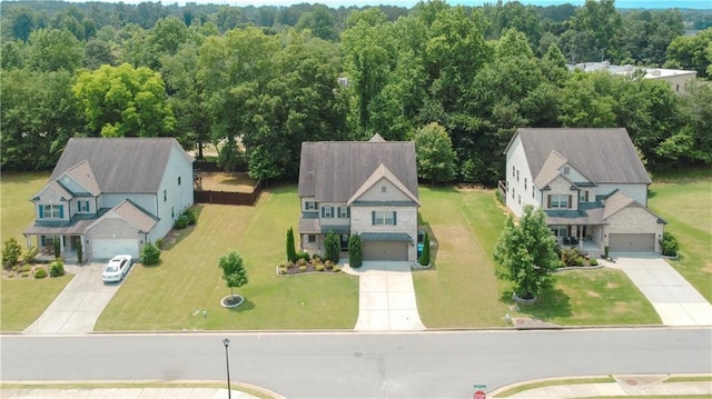 810 Pressing Dr, Alpharetta, GA 30004 - aerial view of property and surrounding area featuring a heavily wooded area