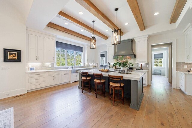 1530 Redd Rd, Milton, GA 30004 - dining space with french doors, visible vents, recessed lighting, and light wood-style floors