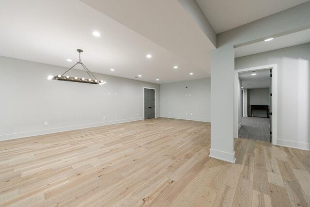 1530 Redd Rd, Milton, GA 30004 - stairway featuring recessed lighting, vaulted ceiling, wood finished floors, and baseboards