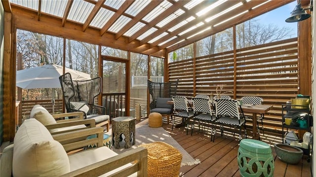 view of sunroom / solarium