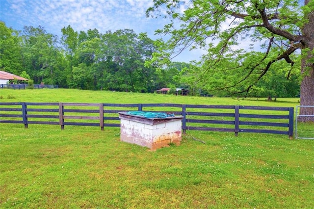 view of yard featuring a rural view