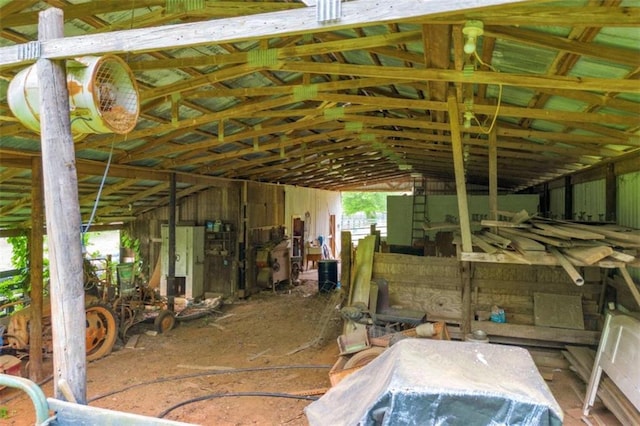 interior space with vaulted ceiling