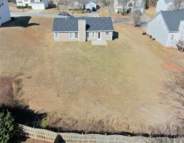 aerial view with a residential view