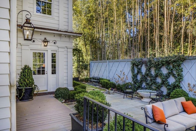 exterior space featuring fence