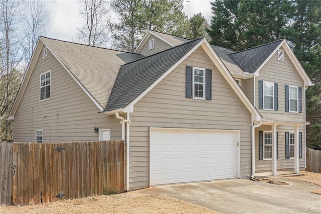 view of home's exterior featuring a garage