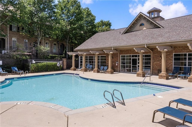538 Sarabrook Pl, Sandy Springs, GA 30342 - community pool featuring a patio area