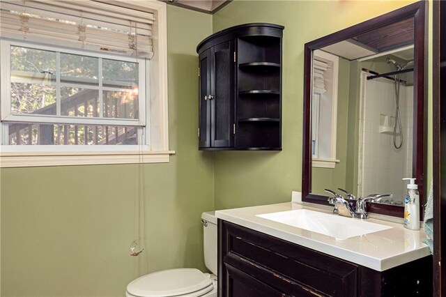 255 Shipp Cir, Hiram, GA 30141 - full bathroom featuring toilet, vanity, and a shower