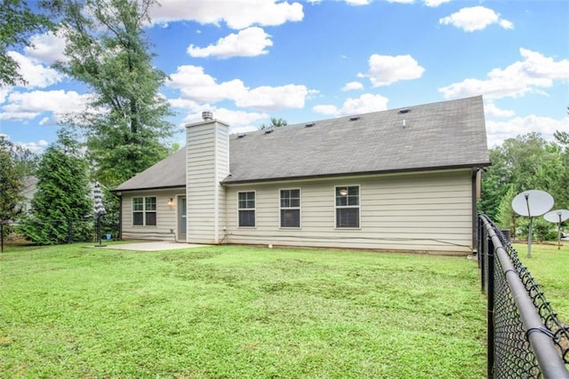 1081 Oak Hill Ln, Madison, GA 30650 - rear view of house with a patio area, a chimney, and a shingled roof