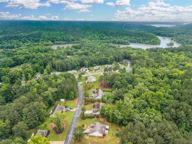 1081 Oak Hill Ln, Madison, GA 30650 - bird's eye view of a heavily wooded area and a large body of water