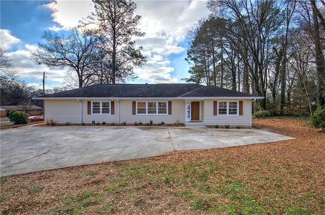 view of ranch-style house