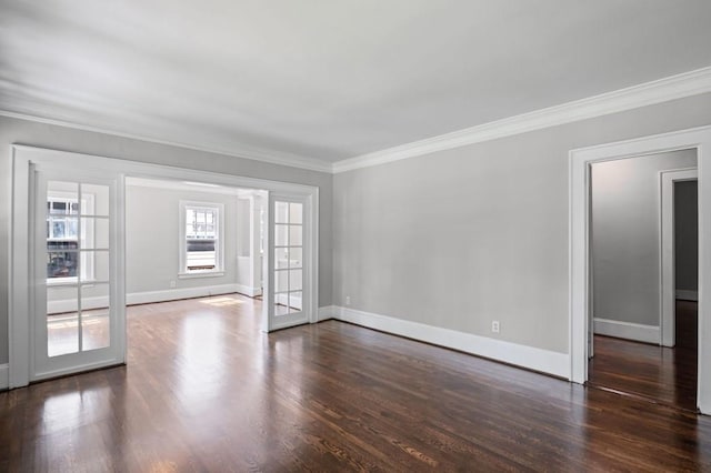 1585 Olympian Cir SW, Atlanta, GA 30310 - unfurnished room featuring crown molding and dark wood-style flooring
