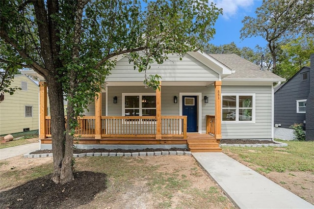 bungalow-style house with a porch