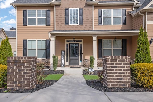 view of front of house with a porch