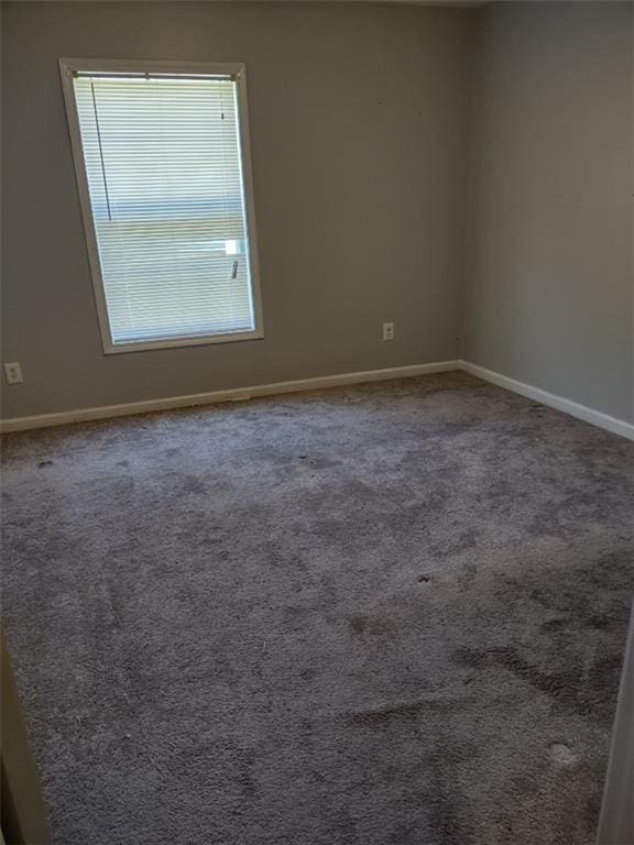 empty room featuring a healthy amount of sunlight and carpet floors