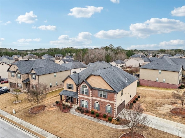 bird's eye view with a residential view