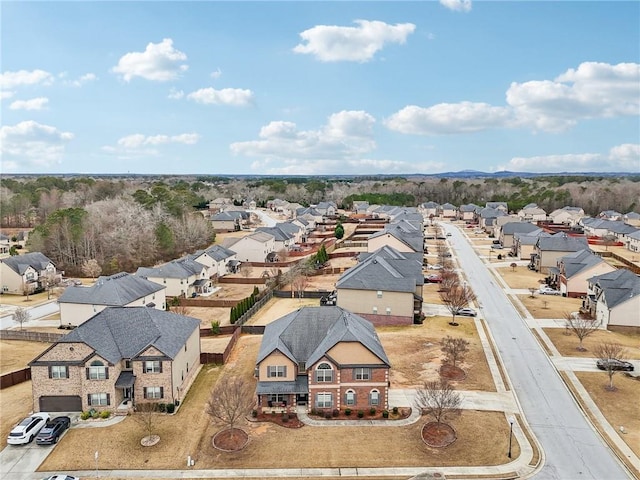 aerial view featuring a residential view