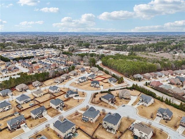 bird's eye view featuring a residential view