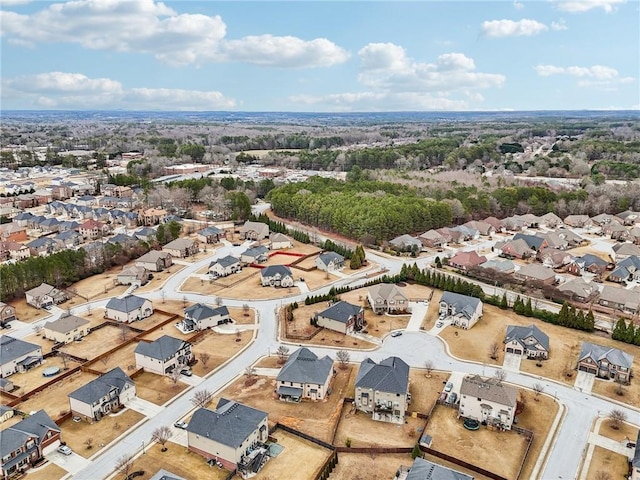 aerial view featuring a residential view