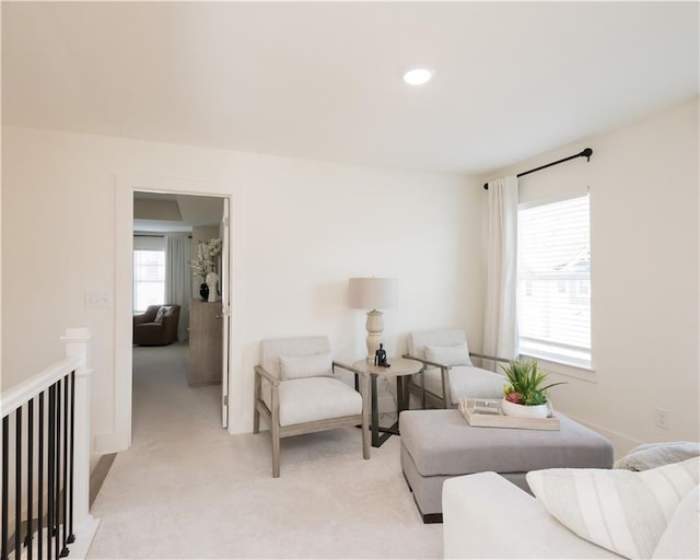 view of carpeted living room