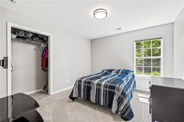 5706 Forest Pl, Acworth, GA 30102 - bedroom with light carpet and a closet