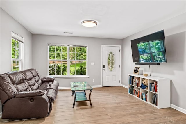 5706 Forest Pl, Acworth, GA 30102 - living area with baseboards and light wood-type flooring