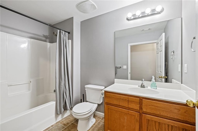 5706 Forest Pl, Acworth, GA 30102 - full bathroom with vanity and shower / bath combination with curtain