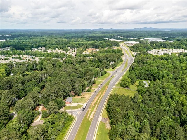 5706 Forest Pl, Acworth, GA 30102 - aerial overview of property's location featuring a major roadway and a heavily wooded area