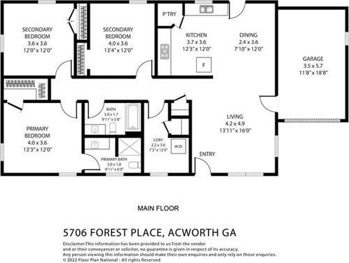 5706 Forest Pl, Acworth, GA 30102 - view of property floor plan