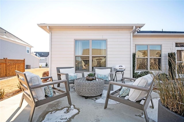 view of patio with outdoor lounge area