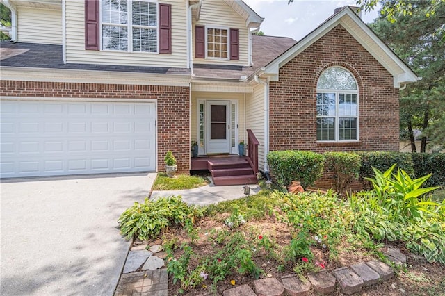 front of property featuring a garage