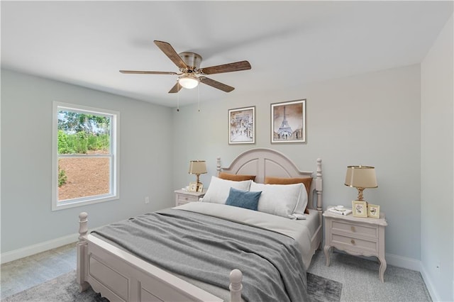 1226 Bloomsbury Ln, Gainesville, GA 30501 - bedroom featuring light carpet, baseboards, and ceiling fan