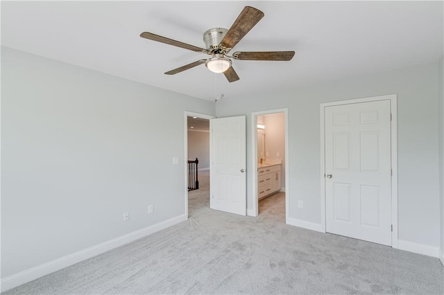 1226 Bloomsbury Ln, Gainesville, GA 30501 - unfurnished bedroom with light carpet, baseboards, and ensuite bathroom