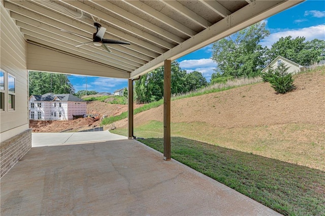 1226 Bloomsbury Ln, Gainesville, GA 30501 - view of patio featuring ceiling fan