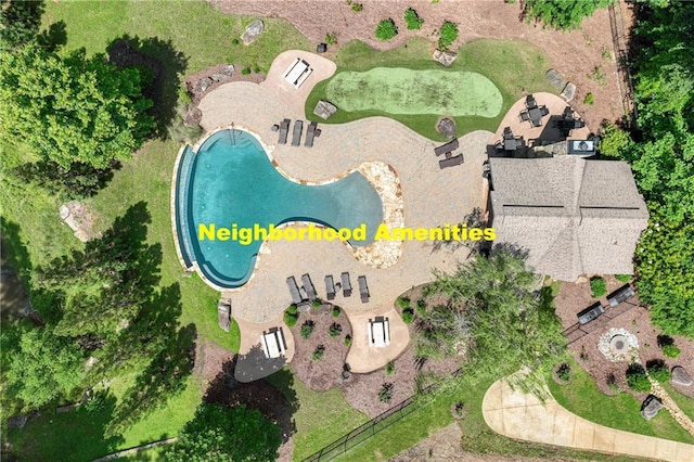 1226 Bloomsbury Ln, Gainesville, GA 30501 - aerial overview of property's location with a pool area