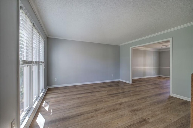 11 Trotters Walk NE, Cartersville, GA 30121 - empty room with plenty of natural light, a textured ceiling, wood finished floors, ornamental molding, and baseboards