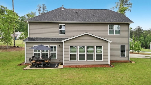 130 W Pier Way, Fayetteville, GA 30214 - back of property with a yard, a patio area, and roof with shingles