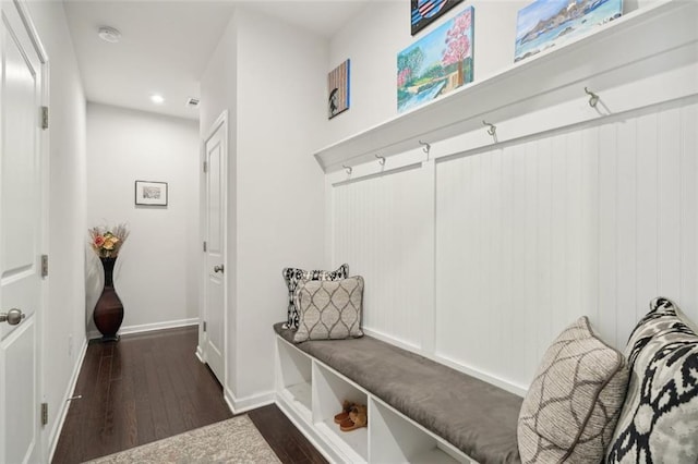 130 W Pier Way, Fayetteville, GA 30214 - mudroom featuring dark wood-type flooring, baseboards, and recessed lighting
