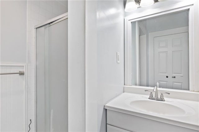 1081 Longley Ave NW, Atlanta, GA 30318 - bathroom with vanity and an enclosed shower