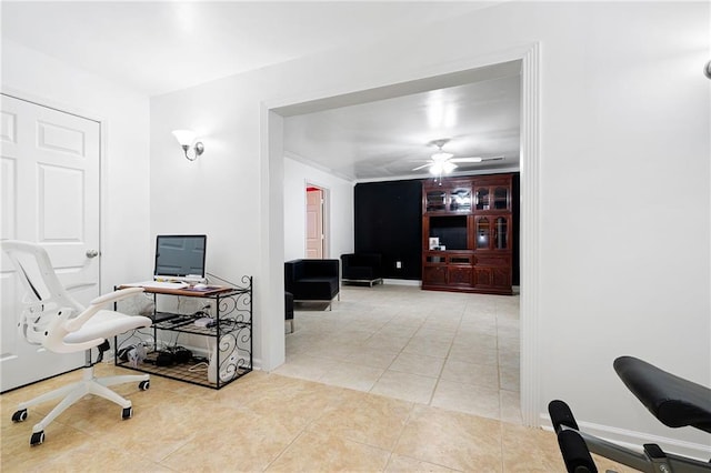 1227 Castle Point Ct SW, Conyers, GA 30094 - office space with tile patterned flooring and ceiling fan