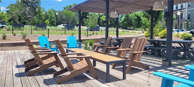 view of wooden terrace