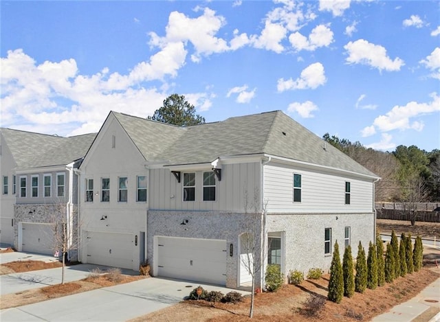 view of property exterior with a garage